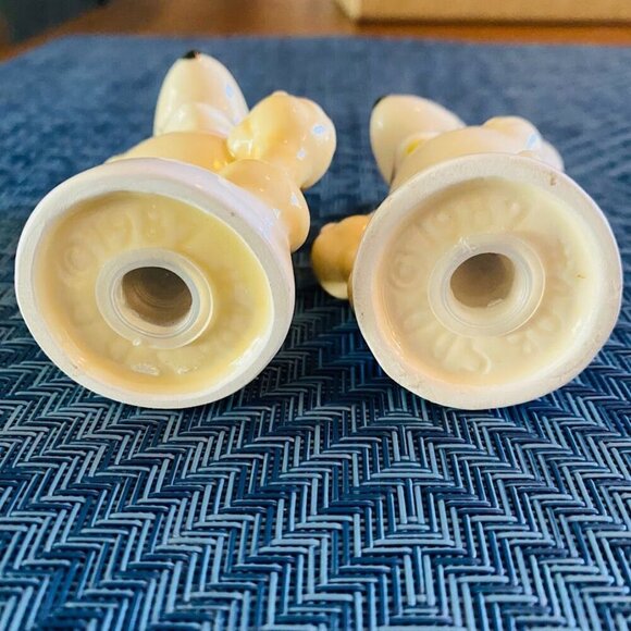 1987 Dog Bull Terrier Salt & Pepper Shakers Vintage - Picture 4 of 4